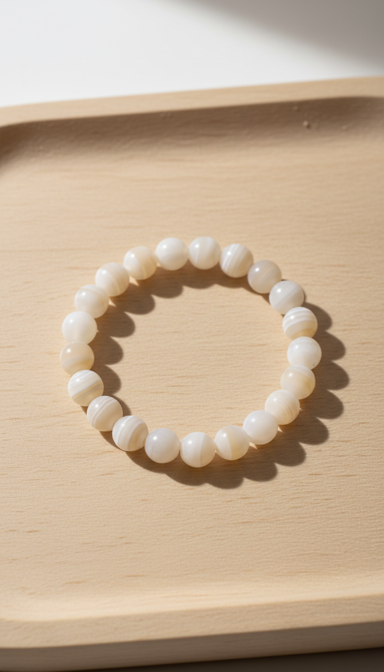 Ivory agate calm bracelet